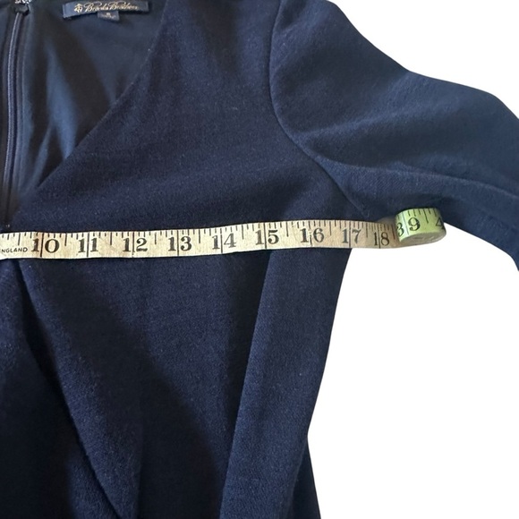 BROOKS BROTHERS STRETCH WOOL WRAP EFFECT NAVY DRESS SIZE 8 - Picture 11 of 14